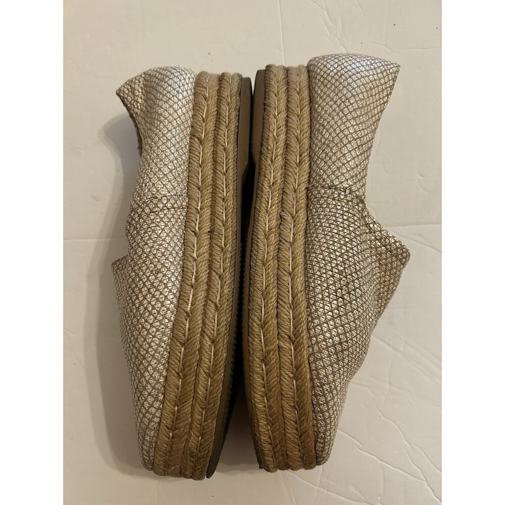 Naturalizer Thea 3 Leather Espadrille Comfort Slip On Shoe Beige Shimmer 8.5 M - Picture 6 of 10